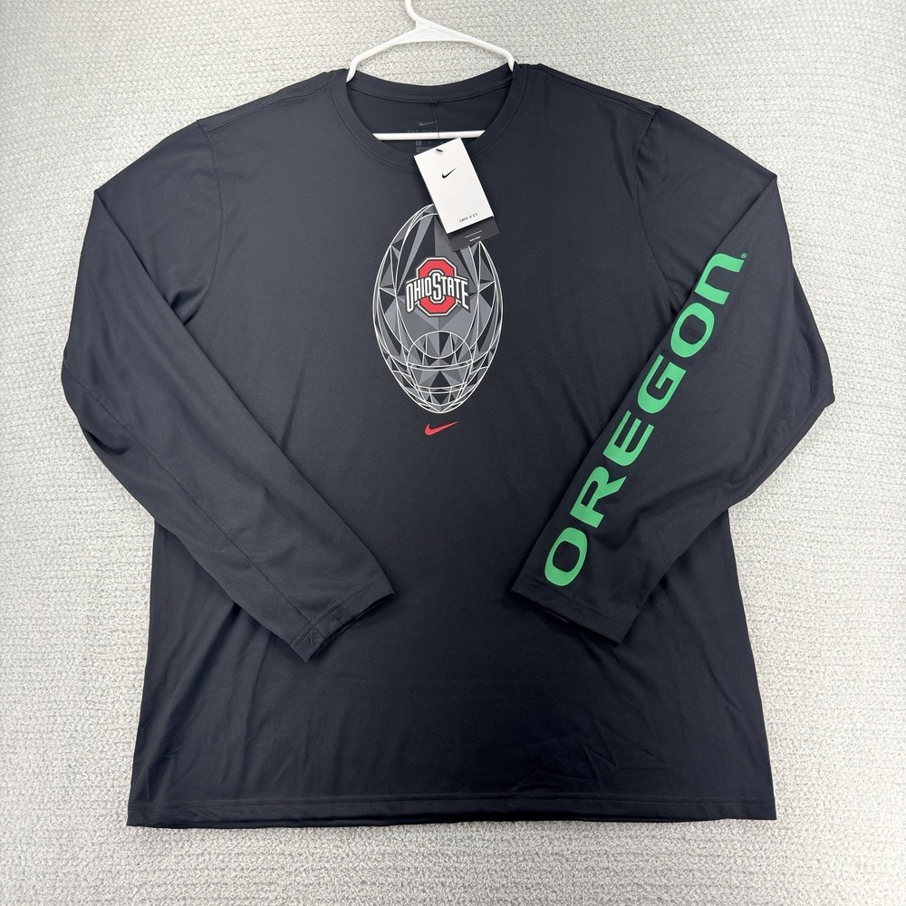 Nike Error T-Shirt Mens XL Black Icon Legend Ohio State Buckeyes Oregon Ducks